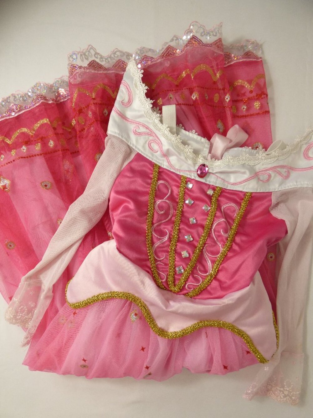 Girls Aurora Princess Dress Up Costume, Size 7 (120)